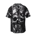 thumbnail image 2 of Haiem Chained Skull Artwork Men's Casual Shirts Short Sleeve Button Down Shirts Fashion Textured Summer Beach Shirt-X-Large, 2 of 7