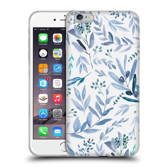 Head Case Designs Officially Licensed Anis Illustration Bloomers Blue Eucalyptus Soft Gel Case Compatible with Apple iPhone 6 Plus / iPhone 6s Plus