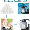 thumbnail image 1 of Bolas de filtro de piscina de 700 g, bolas de filtro reutilizables, bolas de filtración en lugar de arena de filtro de 25 kg, utilizadas en piscinas, filtros de arena, filtración de agua (blanco) ZefeiWu 8390605256202, 1 of 1