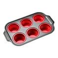 thumbnail image 2 of sunsanly Silicone Muffin Pan Nonstick Cake Mold with 6/12 Holes Easy Release Cupcake Tray for Baking Egg Bite Maker Bakeware for Oven, 2 of 8
