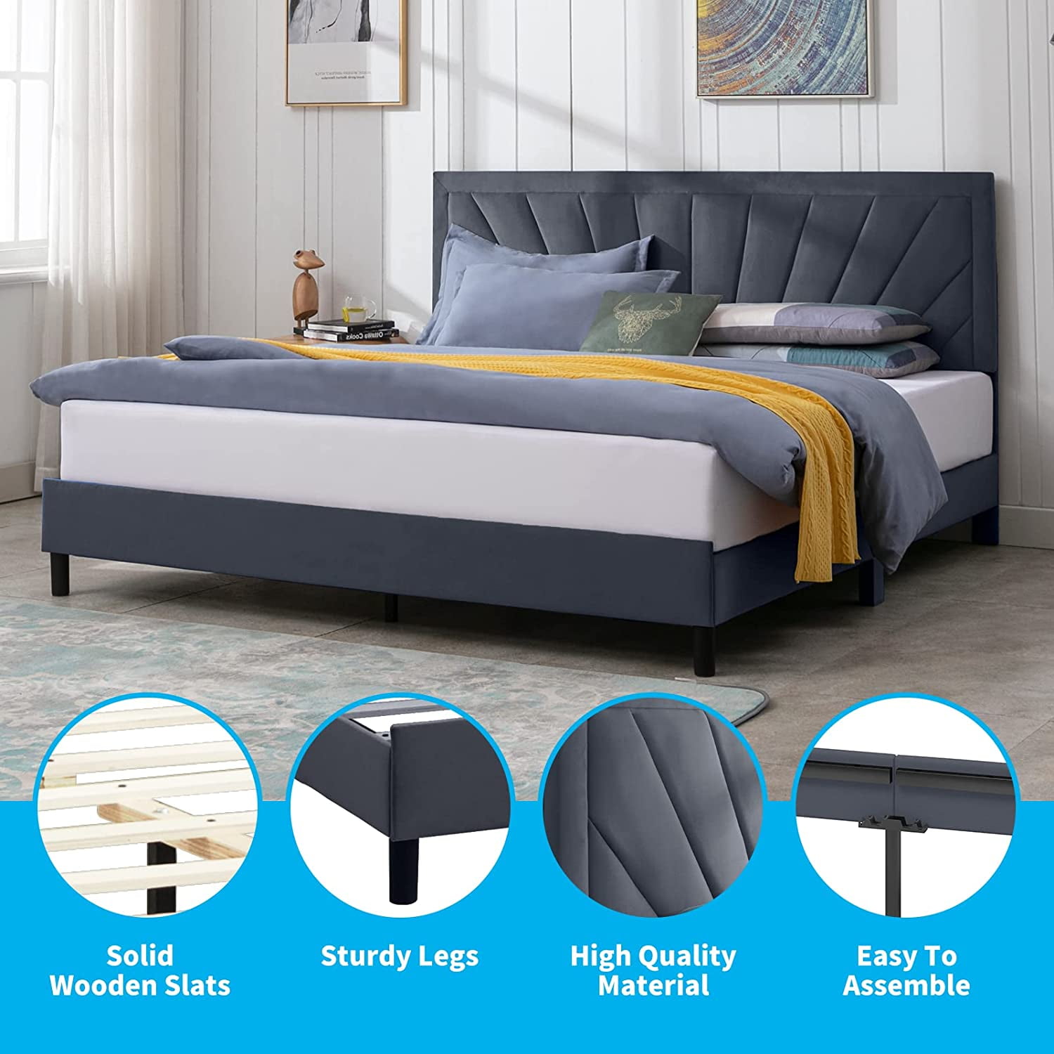 Blackstone grand tufted online platform bed