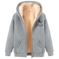 thumbnail image 4 of WILLBEST Sudadera Para Mujer, Estilo Casual de Invierno, Con Cremallera, Forrada, Con Estampado Festivo. Suave, Cómoda y Cálida, Ideal Para Actividades Al Aire Libre Durante La Temporada Navideña., 4 of 5