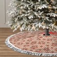 thumbnail image 3 of Christmas Tree Skirt, fall flower plaid Christmas Tree Decorations Indoor, Tree Skirts Mat With Tassel Trim for Halloween New Year Holiday Christmas Party Decor 30 Inches, 3 of 7