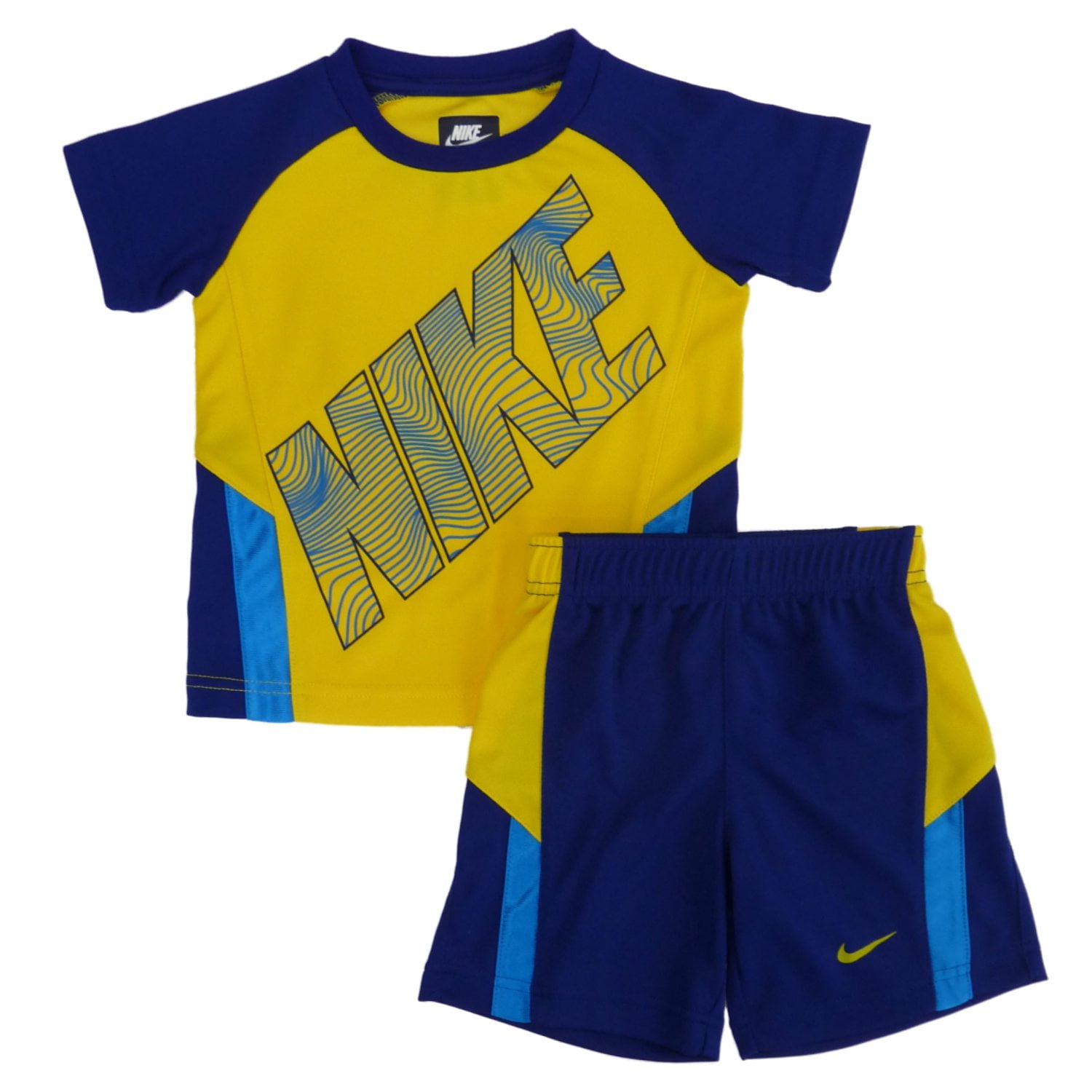Nike - Nike Toddler Boys 2-Piece Yellow & Blue Athletic T-Shirt ...