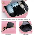 thumbnail image 5 of Cartoon Cat Backpack New Trend Japanese and Korean PU Simple and Cute Casual Women's Bag  Plush Ball Backpack, 5 of 7