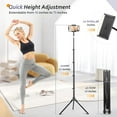 thumbnail image 2 of iPad Stand Floor, 67” Height Adjustable iPad Tripod Stand, Tablet Stand with Extendable Holder for iPad mini, iPad Air, iPad Pro, Kindle, Switch, Smartphones, and All 4.7" to 12.9" Devices, 2 of 4
