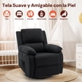 thumbnail image 3 of Korser Sillón Reclinable Giratorio 360°Adultos,Mecedora Pequeña Para Espacios Reducidos,Lino,Negro, 3 of 6