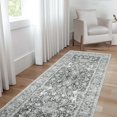 thumbnail image 4 of Boho Vintage Round Rug ft- Faux Wool Dreely Washable Area Rug Small Distressed Throw Rugs Floor Carpet for Door Mat Entryway Bedrooms Laundry (Round - ; Diameter Border ), 4 of 7