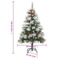 thumbnail image 7 of vidaXL Artificial Hinged Christmas Tree 150 LEDs 59.1", 7 of 7