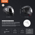 thumbnail image 2 of VEVOR Casque de Motocross Intégral avec Communication Bluetooth, 2 of 9