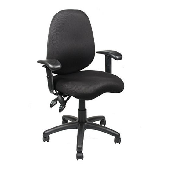 Office Factor Ergonomic Mesh Task Computer Desk Chair With Inflatable Lumbar Support Adjustable Arms And A Sincronized Mechanism Two