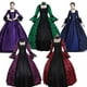 thumbnail image 2 of Vestido medieval vintage steampunk de talla grande 5XL para mujer, disfraz de cosplay de Halloween con mangas de encaje y dama gótica de vampiro, 2 of 5