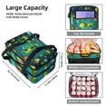 thumbnail image 3 of Alien Double Layered Insulated Lunch Bag with Two Compartments, Large Capacity Handheld Lunch Bags for Refrigerated Meals, 7.1x11.4x16.1 Inches, 3 of 6