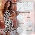 thumbnail image 7 of SEANATIVE Nightgowns for Women Chic Button-Up Nightdress Sleep Gown Comfortable Housecoat Lightweight Short Sleeve Pajama Dress Loose Loungewear Relaxed Fit Home Dress, 2XL, Leopard Print Gray, 7 of 7