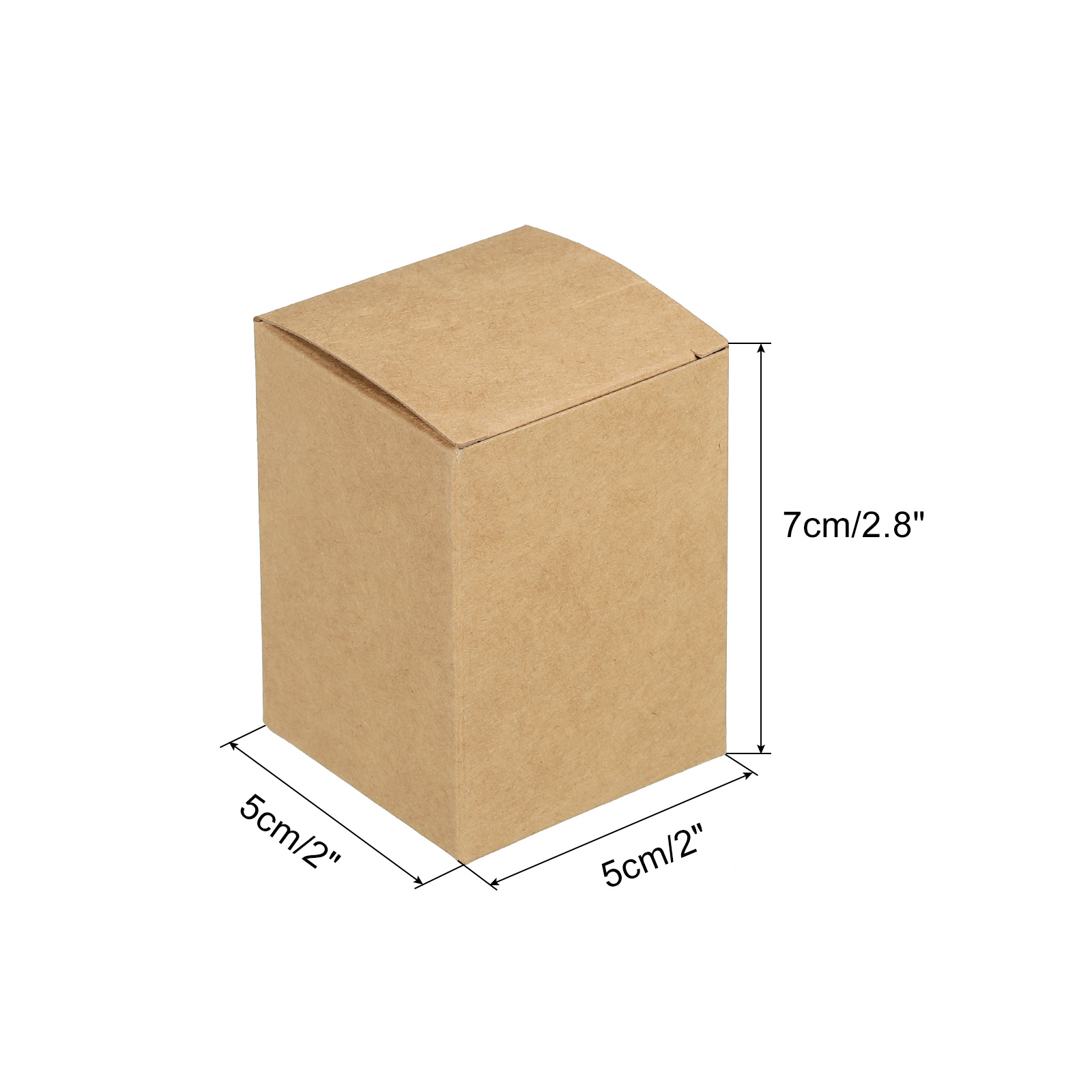 Unique Bargain Paper Recycled Gift Corrugated Paper Box Brown 2"x 2"x 2.8"