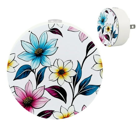 

YZUOUZY Bedside Lamps Bedside Lamp Bedside Lamps Set of 2 Floral Lilies White Backdrop Watercolor