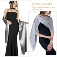 thumbnail image 2 of Mujer Satén Gasa Chal Mantón Sedoso Color Sólido Bufanda Pañuelo Ligero Estola Para Fiesta Vestido Boda Novia Dama De Honor Noche ShuxiuWang 1327533089043, 2 of 4