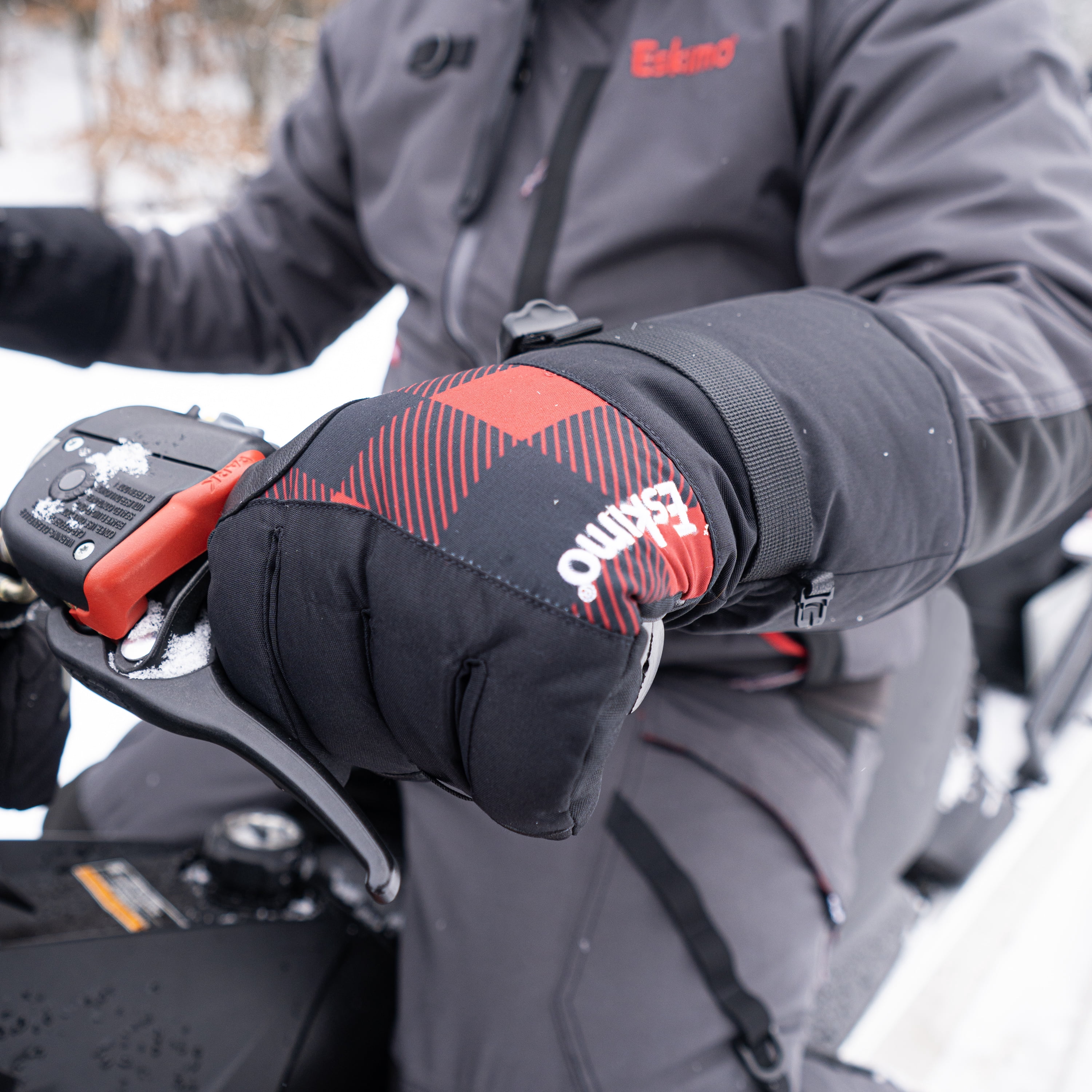Eskimo 41592 Keeper™ Glove with Liner Glove, Gloves, Unisex, Black/Plaid, X-Small/Small
