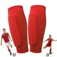 thumbnail image 2 of Yucurem Shin Guards Soccer Shin Pads Shin With Honeycomb Pads Lightweight Guards For Adults (Red S), 2 of 9
