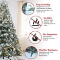 thumbnail image 7 of Ravishing 7Ft Pre-Lit Hinged Artificial Christmas Pine Tree w/ Snow Flocked Branches &400 Lights, 7 of 7