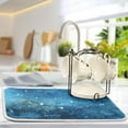 thumbnail image 5 of GZHJMY Blue Starry Dish Drying Mat for Kitchen Counter,Super Quick Absorbent Composite Sponge Dish Drying Pad,Heat Resistant Non-Slip Rack Tableware Mat (16x18Inch)for Dishes Coffee Machine Dish Rac, 5 of 7