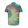 thumbnail image 5 of GERsome Men's Hawaiian Shirts Novelty Tie Dye Shirts for Men Short Sleeve Regular Fit Casual Button Down Beach Shirts S-3XL, 5 of 5
