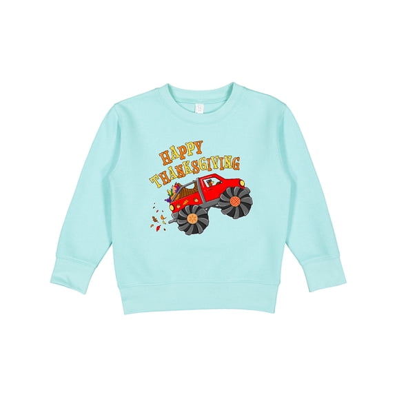 Inktastic Happy Thanksgiving Monster Truck with Turkey and Food Toddler Sweatshirt