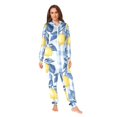 thumbnail image 2 of FORMRS Onesies Pajama for Adults Unisex Hoodie Winter Jumpsuit One Piece Sleepwear, Sizes S-2XL, Light Blue Lemon, 2 of 7