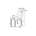 thumbnail image 5 of Modern Contemporary Set of 4pc Side Chairs Gray Fabric Cushion Upholstered Nailhead Trim Dining Room Chairs, 5 of 10