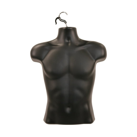 SSWBasics Male Molded Black Shirt Form - Fits Men's Sizes S-L (T Shirt Form)