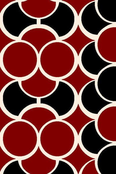 JEWEL 3D Hand Carved Modern Contemporary Abstract 5X8 5x7 Rug 11216 Red 