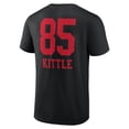 thumbnail image 3 of Men's George Kittle Black San Francisco 49ers Wordmark Player Name & Number T-Shirt, 3 of 3