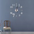 thumbnail image 2 of Reloj de acrílico autoadhesivo DIY 3D pegatinas de pared extraíbles decoración del hogar reloj de la etiqueta - plata Advancent JJ12954-05, 2 of 3