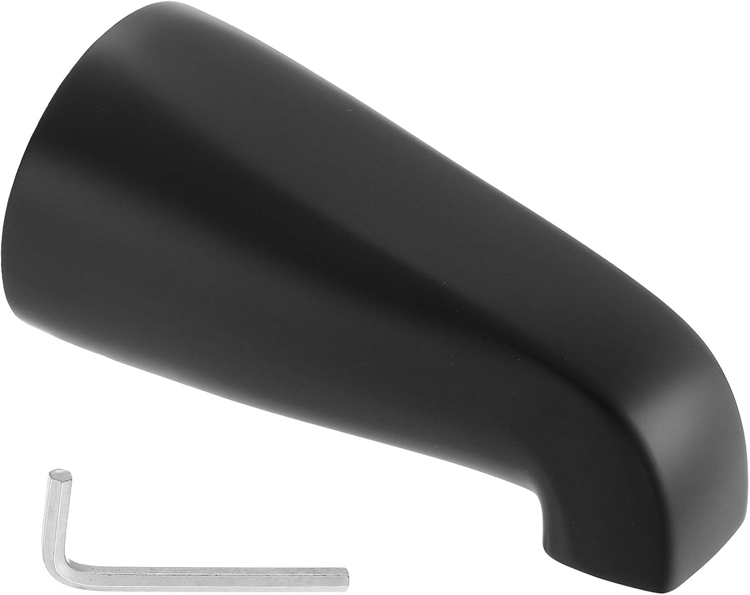 RGHJAR-Tub Spout, Bath Slip-On Tub Spout Zinc Alloy Bathtub Faucet with Hexagonal Wrench without Diverter for 1/2 Inch Water Tube for Bathroom Kitchen, Black
