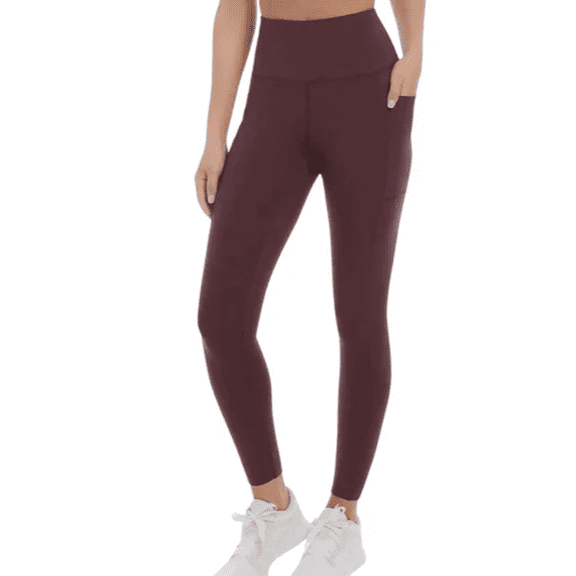 Danskin Brushed Satin Stitch 7/8 Purple Leggings, Women's XL