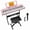 Pink, variant on Donner DEK-200 61-Key Piano Full-Size Electronic Keyboard Set, Auto Accompaniment, Metronome,, Includes 300 Tones, with Stand, Bench, Microphone