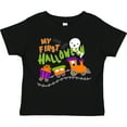 thumbnail image 3 of Inktastic My First Halloween- train with pumpkins, bats, cat,and ghost Boys or Girls Toddler T-Shirt, 3 of 5