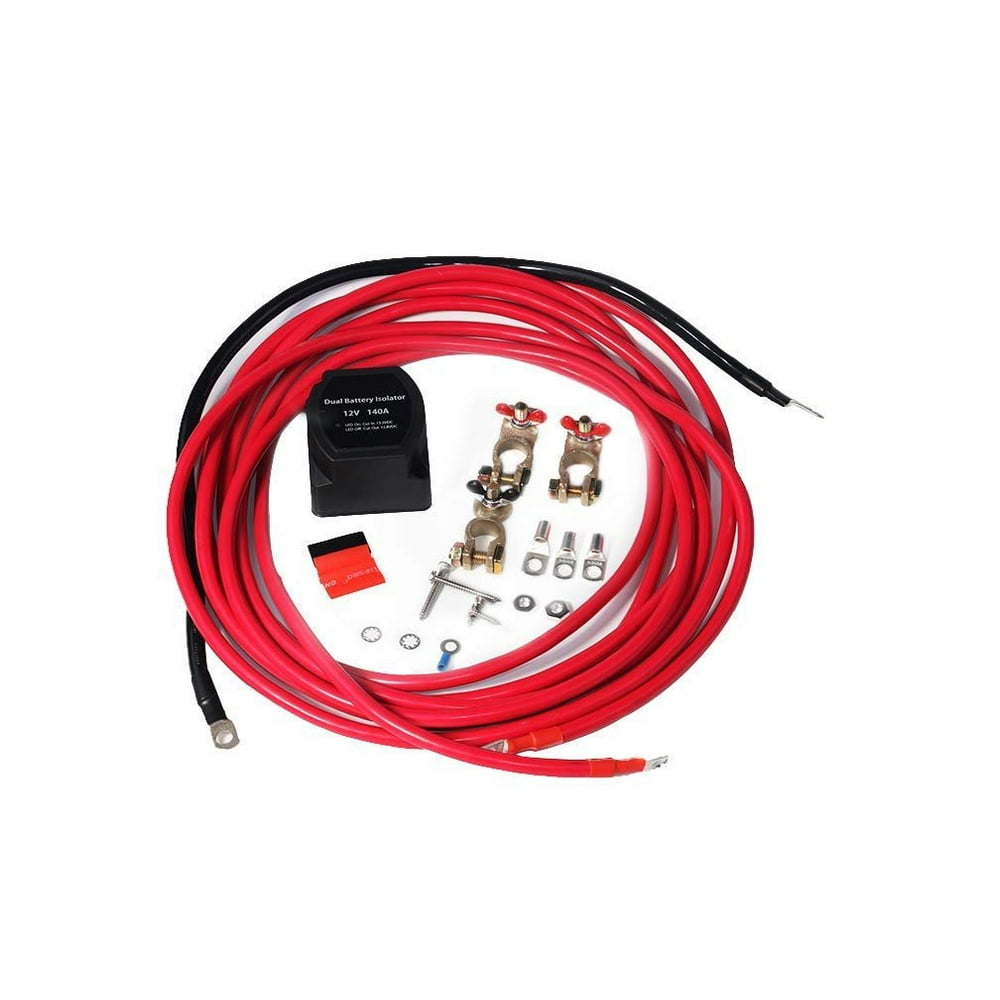 Dual Battery Isolator Kit 12 Volt 140 Amp with Voltage Sensitive