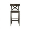thumbnail image 2 of Bowery Hill 29" Transitional Solid Wood Bar Stool in Dark Brown/Raw, 2 of 11