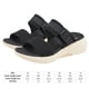 thumbnail image 2 of Sandalias con punta abierta, cómodos zapatos planos casuales para la playa junto a la piscina (negro 37), 2 of 9