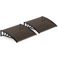 thumbnail image 1 of Gymax 2 Pcs Auvent de Vestibule Extérieur pour Terrasse Extérieure avec Cote UPF50+ Brun, 1 of 10