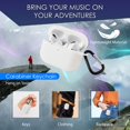 thumbnail image 6 of Insten Shockproof Silicone Protective Skin Compatible with Apple AirPods Pro 2019 Charging Case, Supports Wireless Charging, Includes Carabiner Keychain, White, 6 of 10