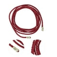thumbnail image 3 of Unique Bargains 1 Pc Adjustable Waist Belt Elegant Weaving Woven Rope Belt Women Dark Red, 3 of 5