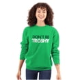 thumbnail image 3 of Don't Be Trashy Reduce Reuse Recycle Unisex Plus Fleece Graphic Sweatshirt Brisco Brands 5X, 3 of 5