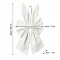 thumbnail image 2 of Easter Bunny Bow Decoration 15.7in Polyester Semi Dull Fabric Party Hanging Decor for Door Wall Wreath Accent, 7.8in Wide Rabbit Ear Bow for Spring Celebration, 2 of 5