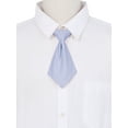 thumbnail image 4 of INSPIRE CHIC Women's Pre-tied Short Ties Solid Color Small Tie for Uniform School Light Grey Blue One Size, 4 of 5