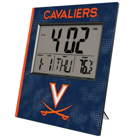 Keyscaper Virginia Cavaliers Cross Hatch Digital Desk Clock