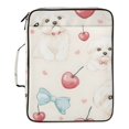 thumbnail image 2 of Haosy Accordion File Organizer Zipper Binder 500 Sheet 6-Tab Expanding File Folder Multi-Pocket 1.2 Inch 3 Ring Cute Dogs Cherry Bow, 2 of 7