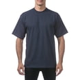 thumbnail image 2 of Pro Club Men's 3-Pack Heavyweight Cotton Short Sleeve Crew Neck T-Shirt, Navy, Small, 2 of 6