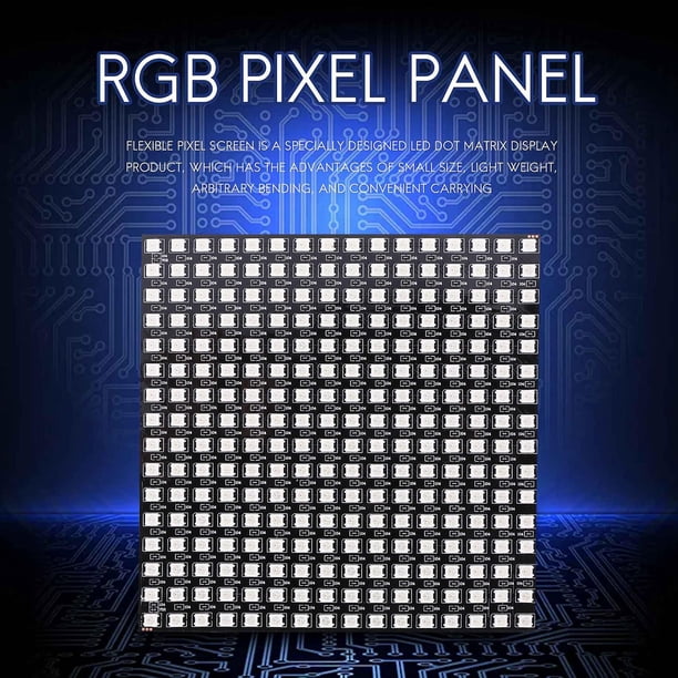 Panel de píxeles flexible LED RGB WS2812B, 16 x 16, panel de luz ...